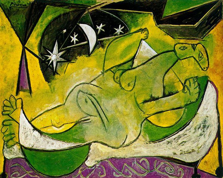 Pablo Picasso Classical Oil Painting A Reclining Female Nude